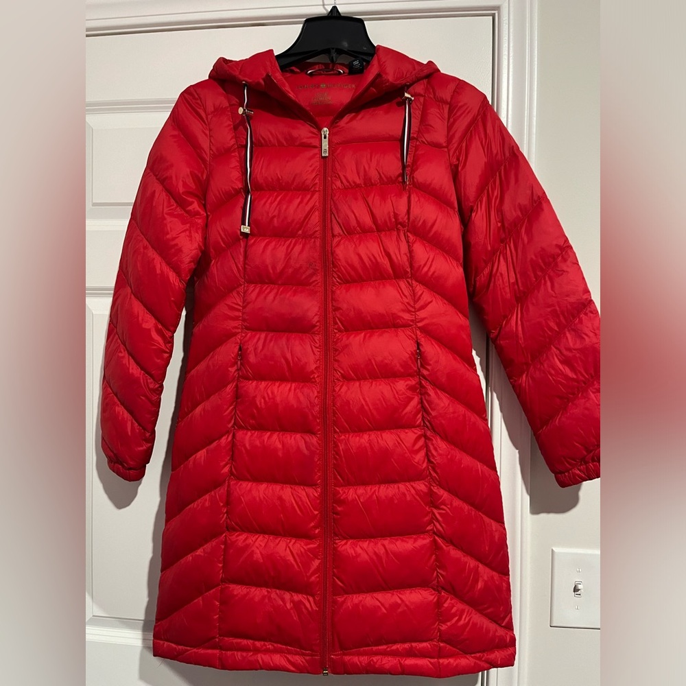 Tommy Hilfiger woman’s red winter coat jacket size small